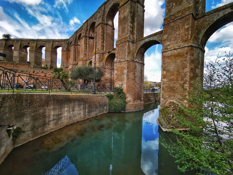 Aqueduct of Nepi Nepi aqueduct with details taken from the height of Piazzale de La Bottata