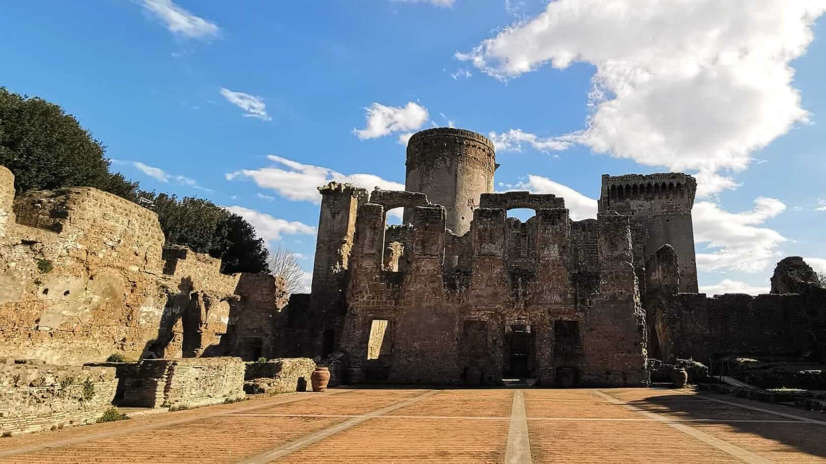 Borgia's Castle Central courtyard of the Borgia's Castle where the two towers that are part of the structure are clearly visible
